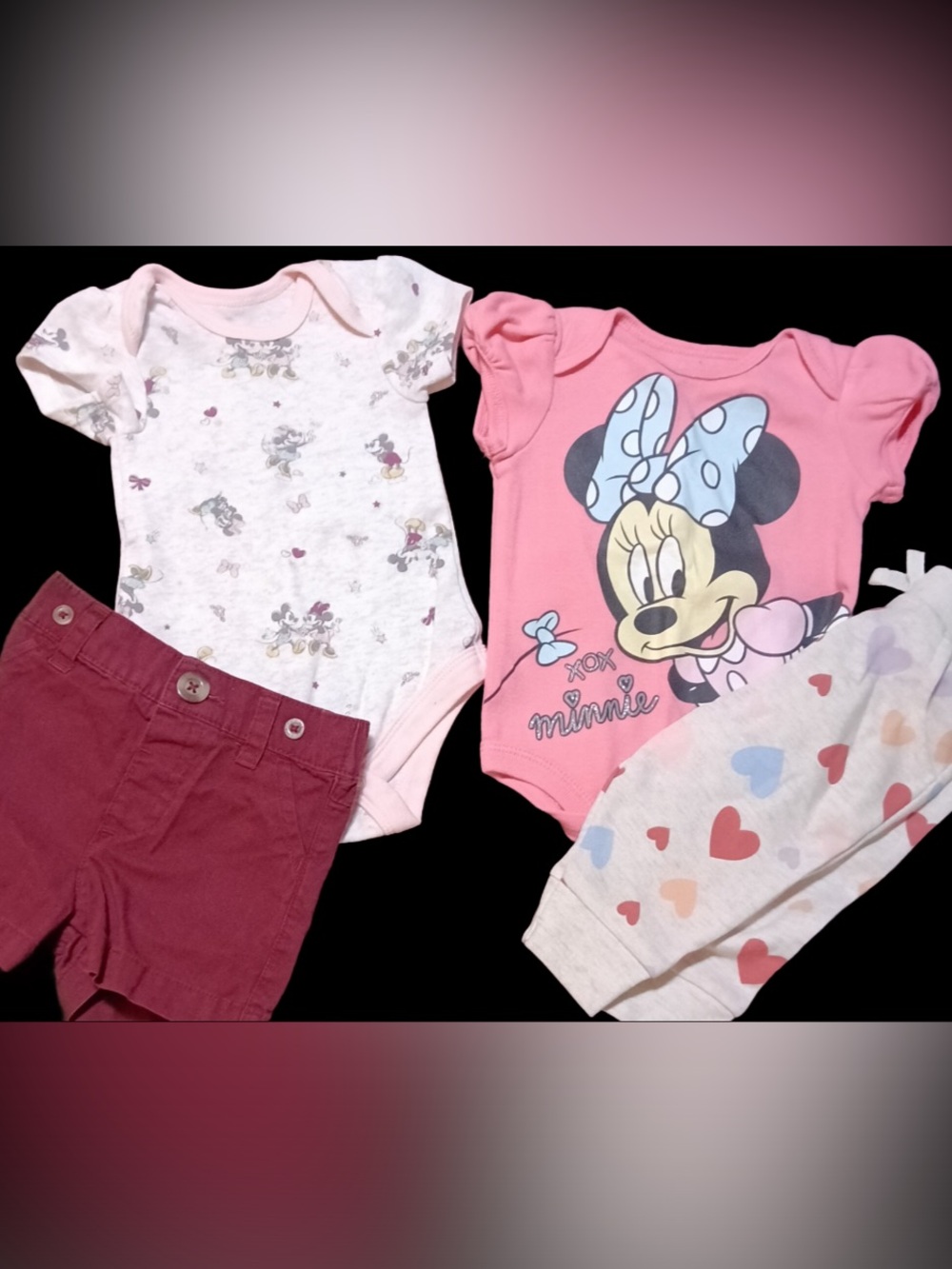 Infant Girls Minnie Mouse 2 Piece Outfit Set 1123